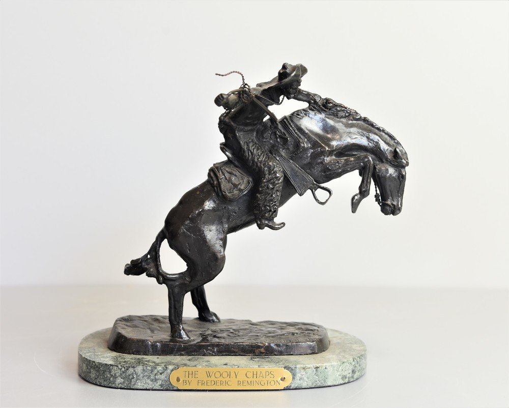 Statuette En Bronze Signée Frederic Remington De 1900