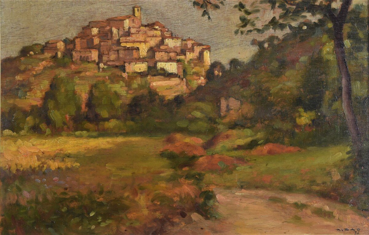 1900 Peinture Huile Sur Panneau - Peintre Paysagiste Italien Français-photo-4