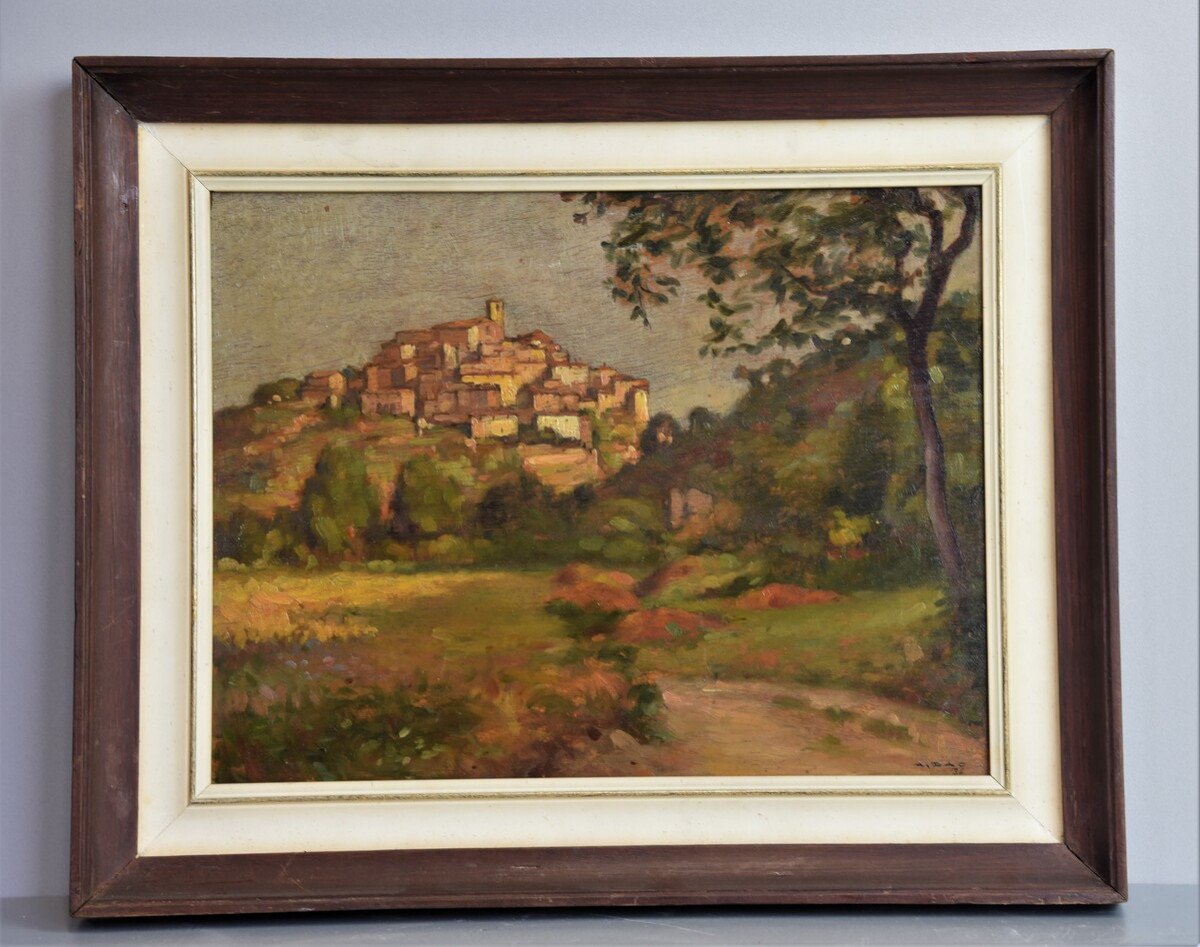 1900 Peinture Huile Sur Panneau - Peintre Paysagiste Italien Français