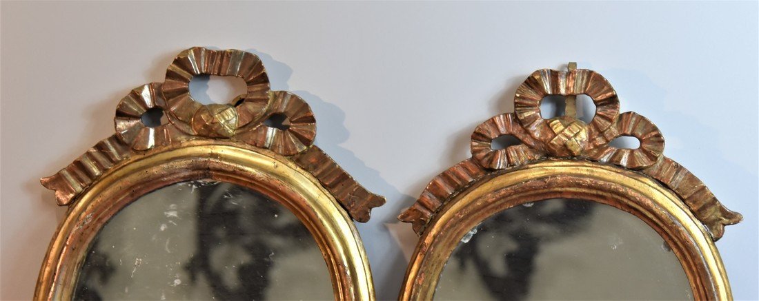 Ancienne Paire De Miroirs Du 18ème Siècle-photo-3