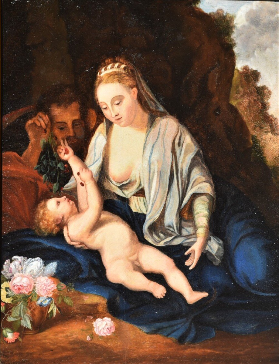 Antica Tavola Del 1600, Cerchia Di Pieter Paul Rubens-photo-2