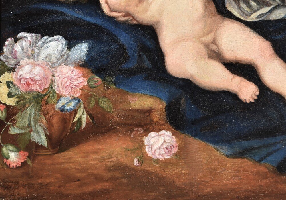 Antica Tavola Del 1600, Cerchia Di Pieter Paul Rubens-photo-2