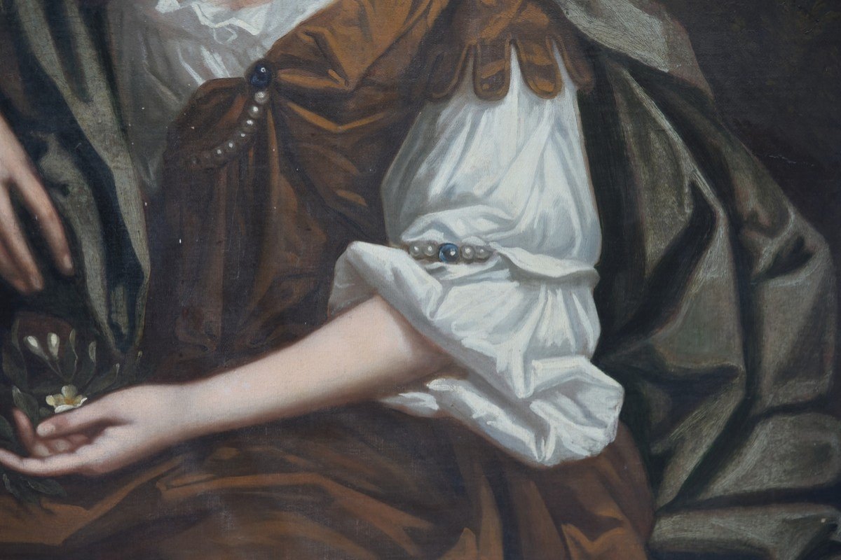 Peinture Ancienne De l'Ecole Anglaise Du XVIII Siecle-photo-4