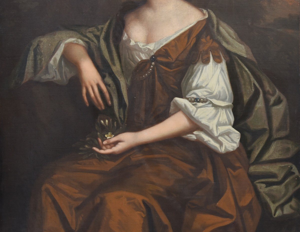 Peinture Ancienne De l'Ecole Anglaise Du XVIII Siecle-photo-1