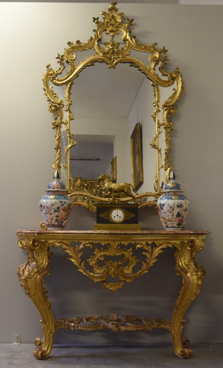 Console Ancienne De 1800 De Style Rococo
