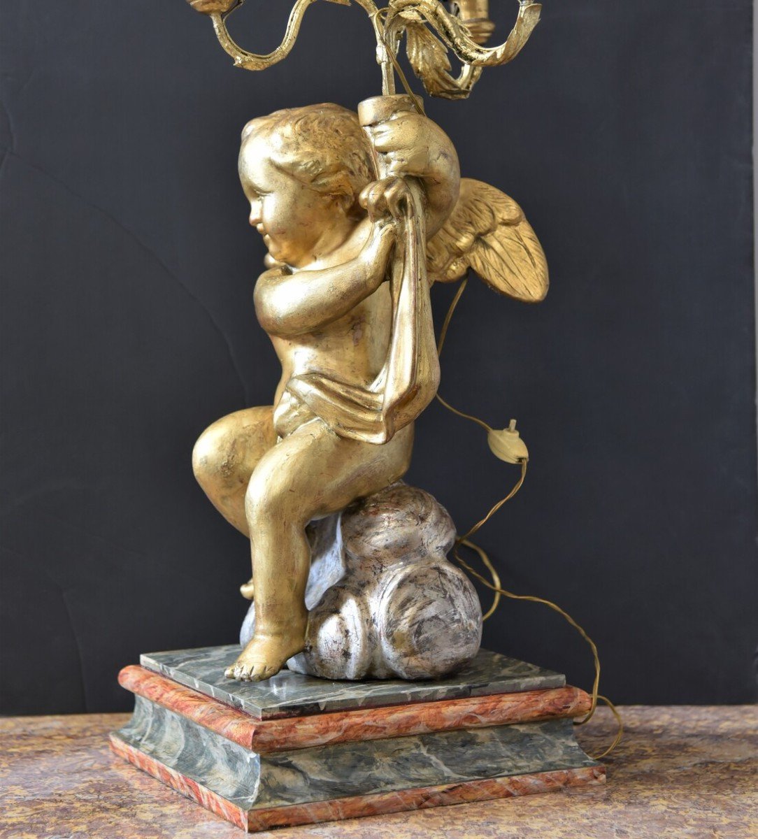 Ancienne Paire De Putti De 1700-photo-3