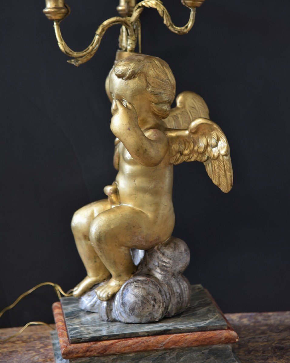 Ancienne Paire De Putti De 1700-photo-4