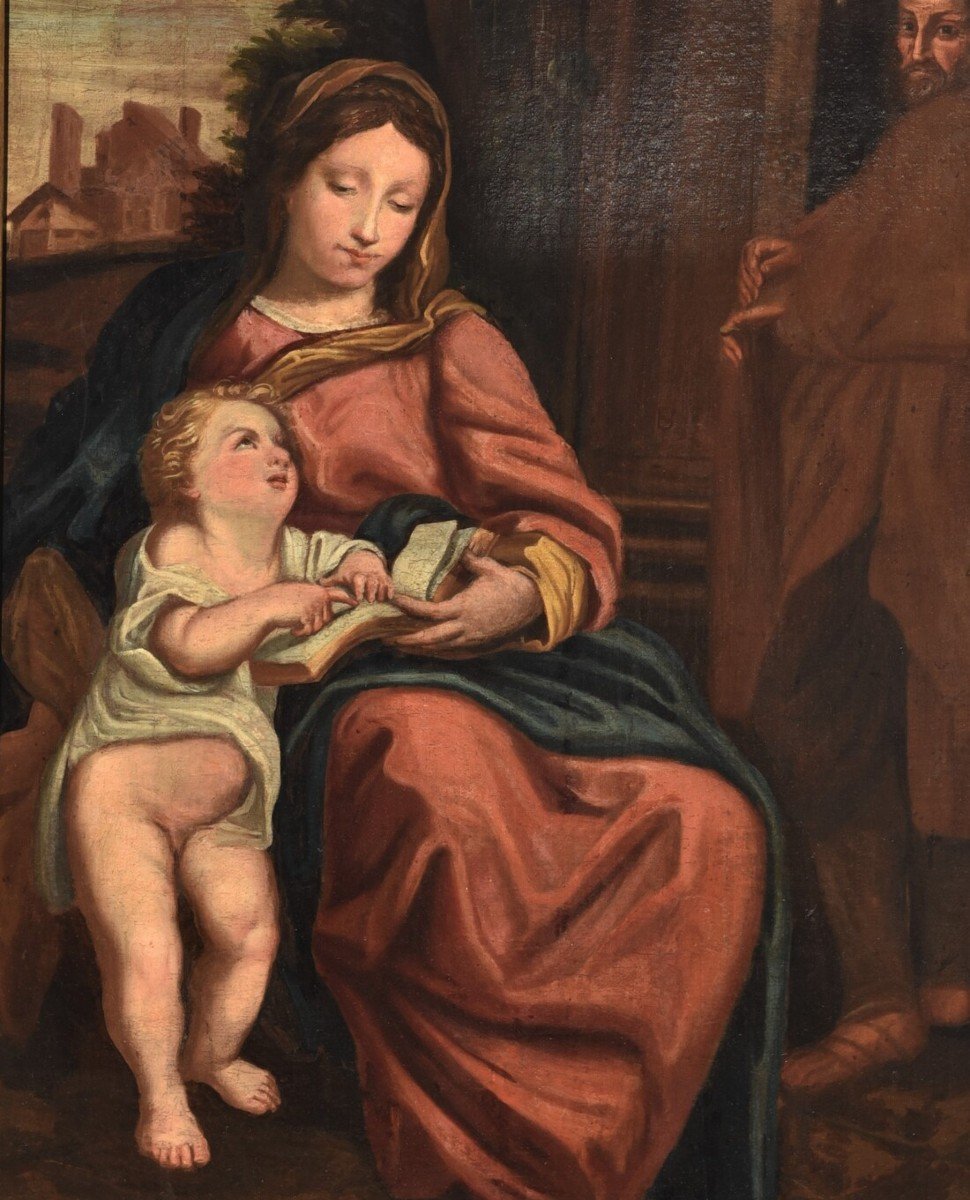 Peinture Ancienne De l'Ecole Francaise Du XVIIe Siecle-photo-2