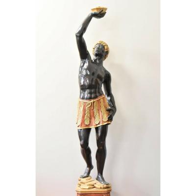 Grande Statue En Bois Du 20ème Siècle