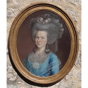 18th Century Painting - Portrait Of A Woman Dated 1786