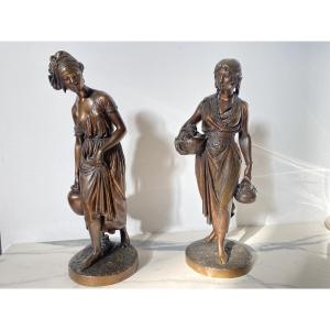 2 Bronze Statues Signed Charles Cumberworth