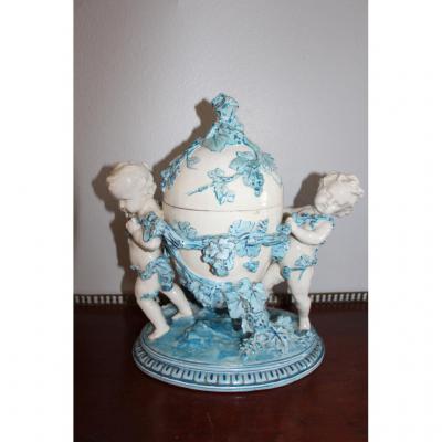 Grand Sugar Faience In XIX