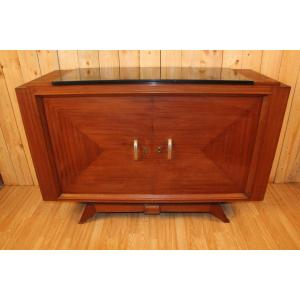 Art Deco Sideboard In Mahogany Black Marble Top