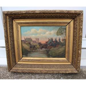 19th Century Painting At The Carriage