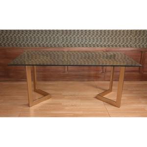 Designer Table With Golden Base