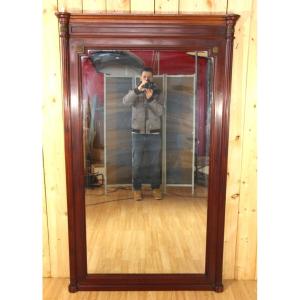 Large Louis XVI Style Mahogany Mirror
