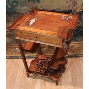 Side Table, Japanese-style Worker In The Style Of Viardot