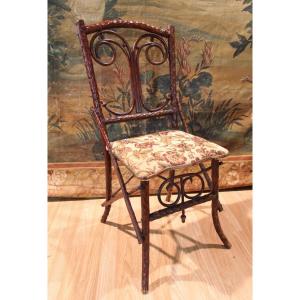 Folk Art Chair, Black Forest In Branches