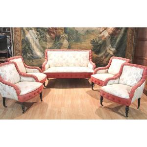 Napoleon III Upholstered Living Room 