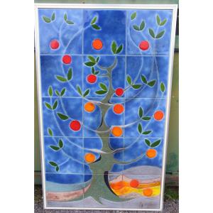 Large Ceramic Wall Panel By Gilbert Valentin