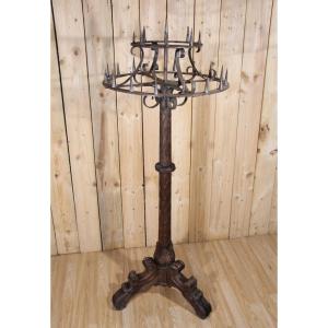 Wooden Candle Stick 19th Century