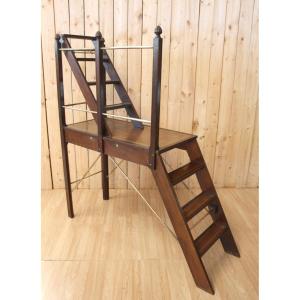 Mahogany Library Step Stool