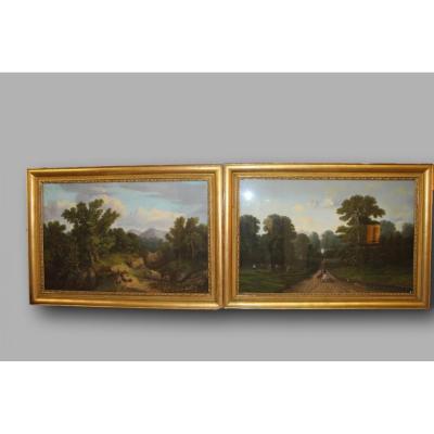 Pair Of Grand Pastel XIX Eme