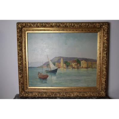 Large Painting By Louis Lartigau