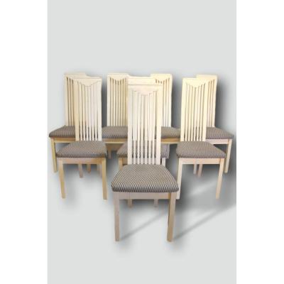 Series Of Eight Mackintosh Style Chairs