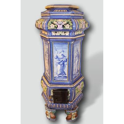 Earthenware Stove Toul-bellevue, Decor By Auguste Majorelle