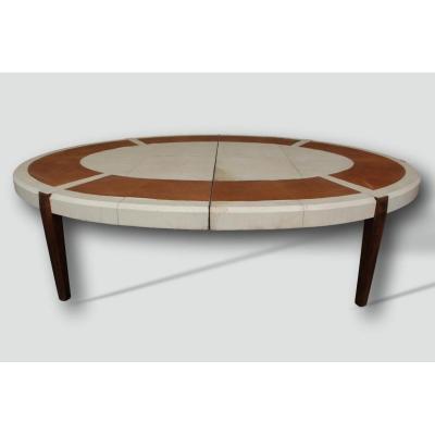 Large Conference Table Year 40 In Leather And Parchment