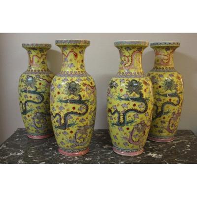 Suite Of Four Large Porcelain Vases, China Early Twentieth