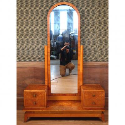 Art Deco Dressing Table In Maple Veneer