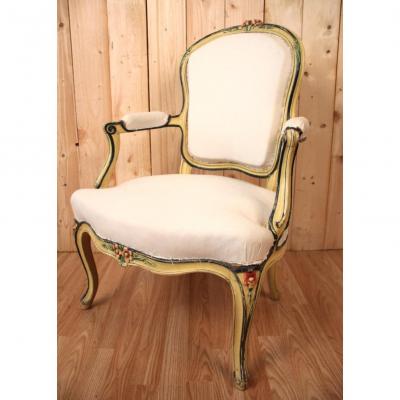 Louis XV Cabriolet Armchair Stamped N.blanchard