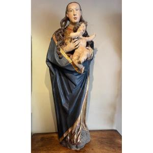A Huge 16th C. South German Virgin With The Child