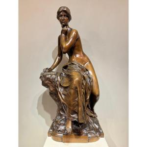 Large Bronze “thought”, Henri Gréber, Late 19th C.
