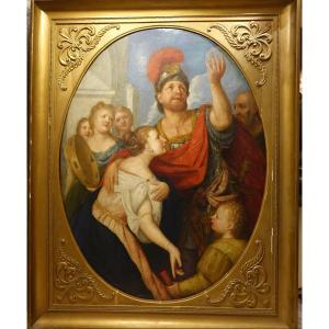 "coriolanus And Veturia", German School, Circa 1750