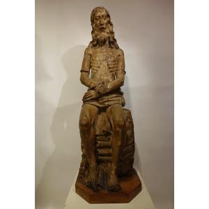 Large Christ Of Pity, Normandy, Late 15th Century.