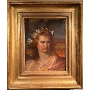 Portrait Of A Gaul Or A Druid, German School, 19th Century.