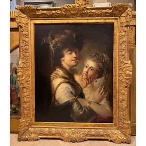 A Young Couple Dressed In Oriental Style, Circa 1810