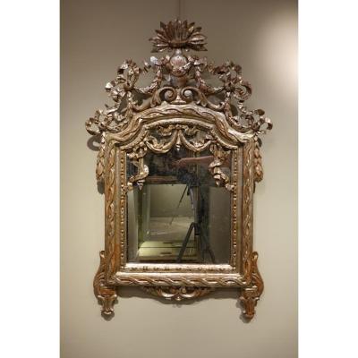 Louis XVI Mirror With Silver Leaf