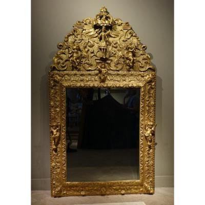 18th C. Giltwood Mirror, South Of France, Or Italy