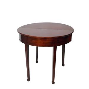 Demi-lune Shaped Gaming Table, North German Mahogany, Circa 1800