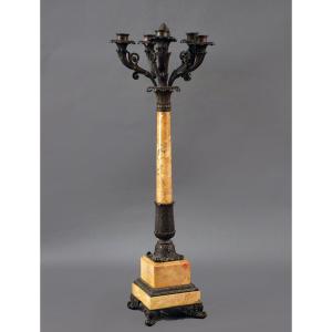 Girandole Chandelier Siena Marble And Bronze, Paris, Charles X