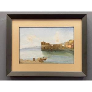 19th Century, Gouache, Ruins By The Sea, Italian Mediterranean Coast
