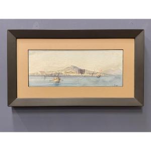 Gianni - View Of Capodimonte, 19th Century, Gouache 