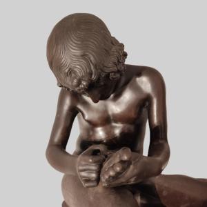 19th Century Bronze, Replica Of The Spinario Kept At The Capitoline Museums In Rome, France