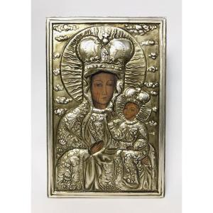 Byzantine Icon The Crowned Virgin And Child Jesus