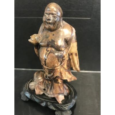 Laughing Buddha In Mineral Stone