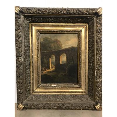 Painting XIX Eme / Landscape Of Ruins